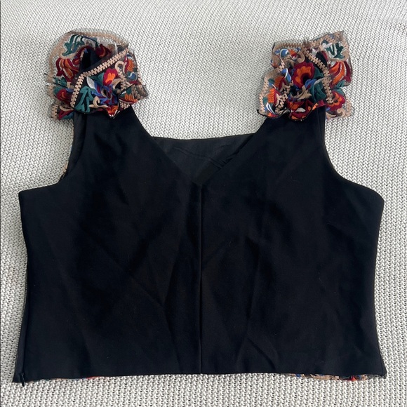 Anthropologie Eva Franco Colorful Embroidered Corset Blouse - Picture 6 of 11